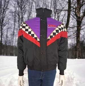 Rider's choice vintage racing coat puffer motorcycle jacket ski snowmobile